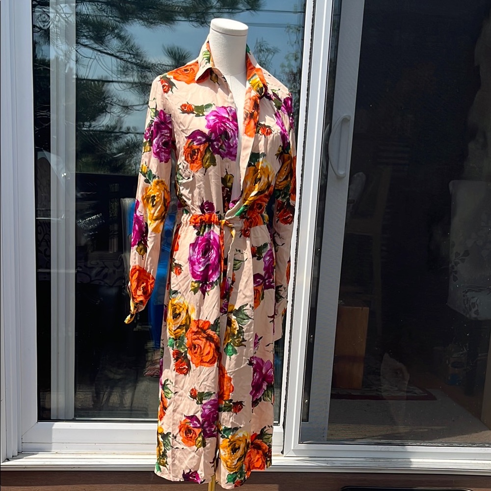 THE SHIRT Rochelle Behrens Long Sleeve Dress Can  BE USED AS A LONG COAT TOO.